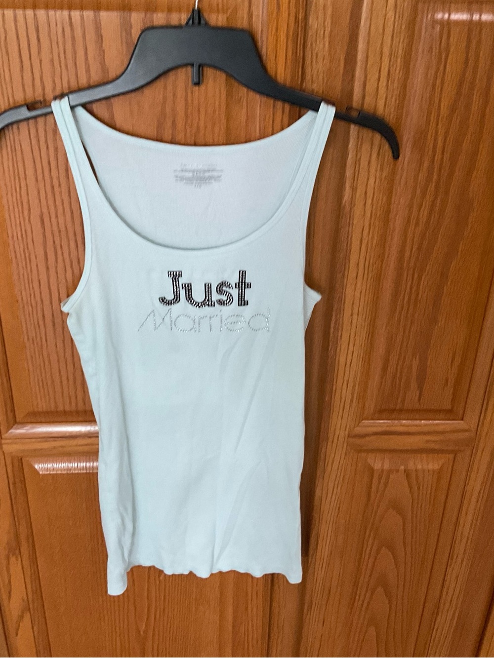 VICTORIA SECRET Just Married Light Blue Tank Top